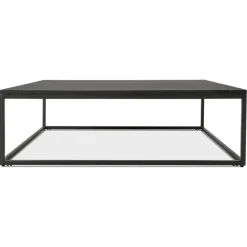 Grande table basse style industriel 'TRIBECA' en bois et métal noir