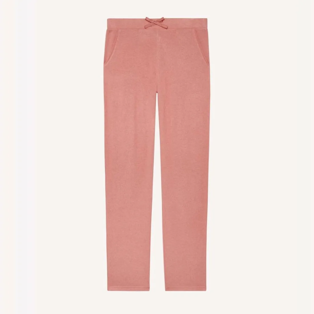 Guimauve - pantalon fluide coupe droite rose en viscose