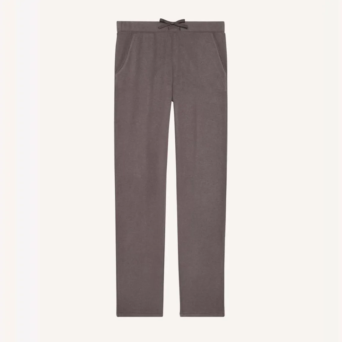 Guimauve - pantalon fluide coupe droite gris en viscose