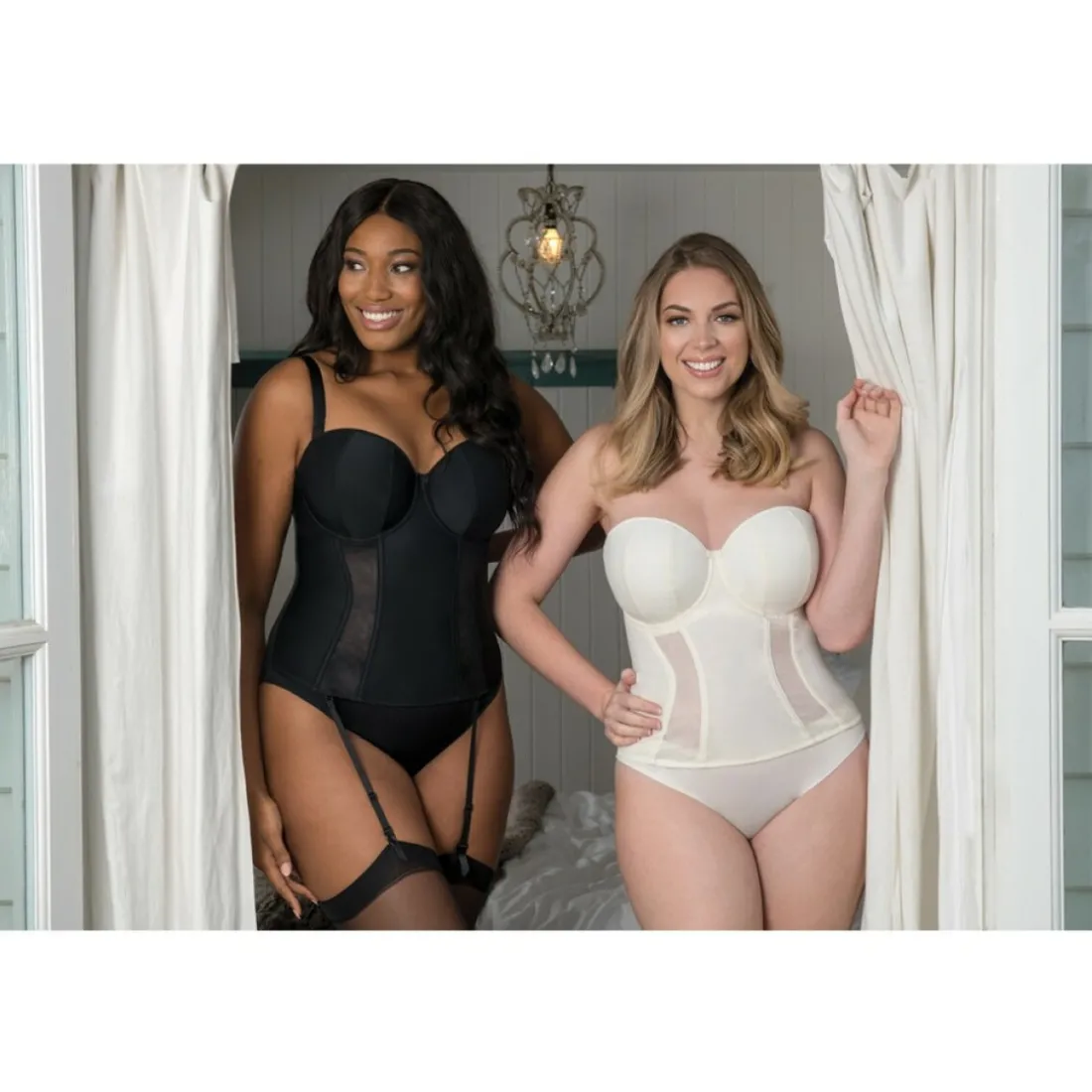Guêpière bandeau armatures noire