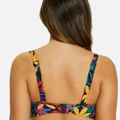 Haut de bain bandeau mousse avec armatures noir