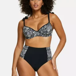 Haut de bain emboitant avec armatures noir