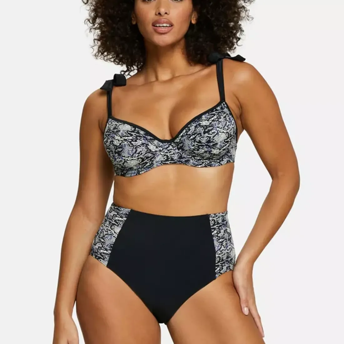 Haut de bain emboitant avec armatures noir