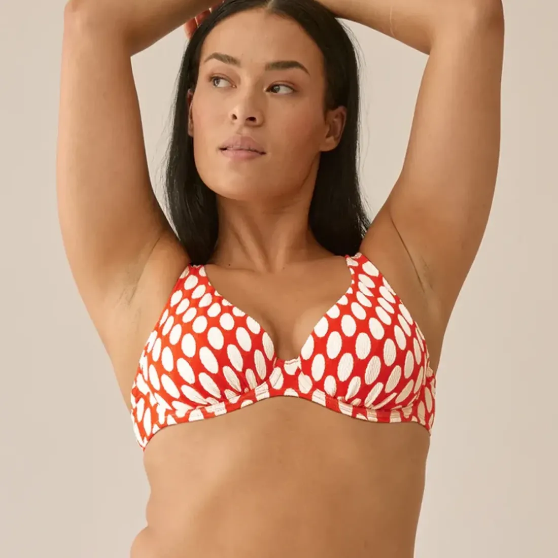 Haut de Bikini avec armatures motif pois