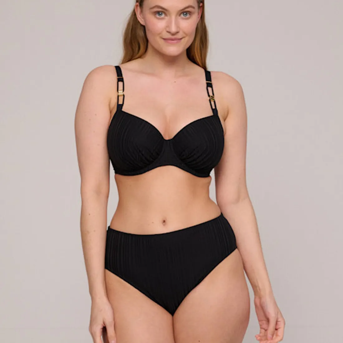 Haut de bikini emboîtant noir