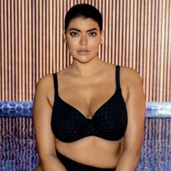 Haut de bikini plongeant - Noir