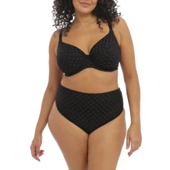 Haut de bikini plongeant - Noir