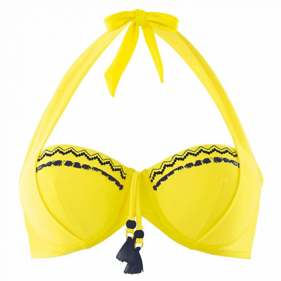 Haut de maillot balconnet jaune/marine Mambo BRIGITTE BARDOT-jaune