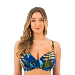 Haut de maillot de bain - Bleu Floral