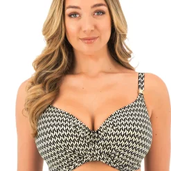 Haut de maillot de bain - Noir avec Motif