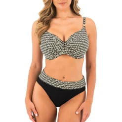 Haut de maillot de bain - Noir avec Motif