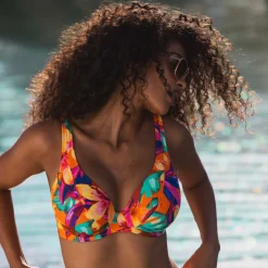 Haut de maillot de bain armature multicolore