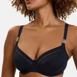 Haut de maillot de bain avec armatures - Noir
