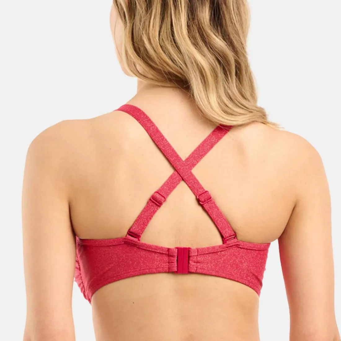Haut de maillot de bain bandeau mousse armatures - rose
