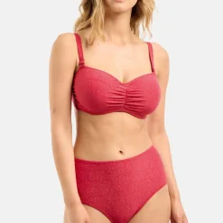 Haut de maillot de bain bandeau mousse armatures - rose