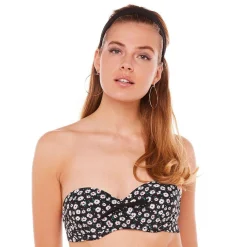 Haut de maillot de bain bandeau - Noir Brigitte Bardot