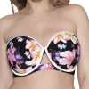 Haut de maillot de bain bandeau armatures noir