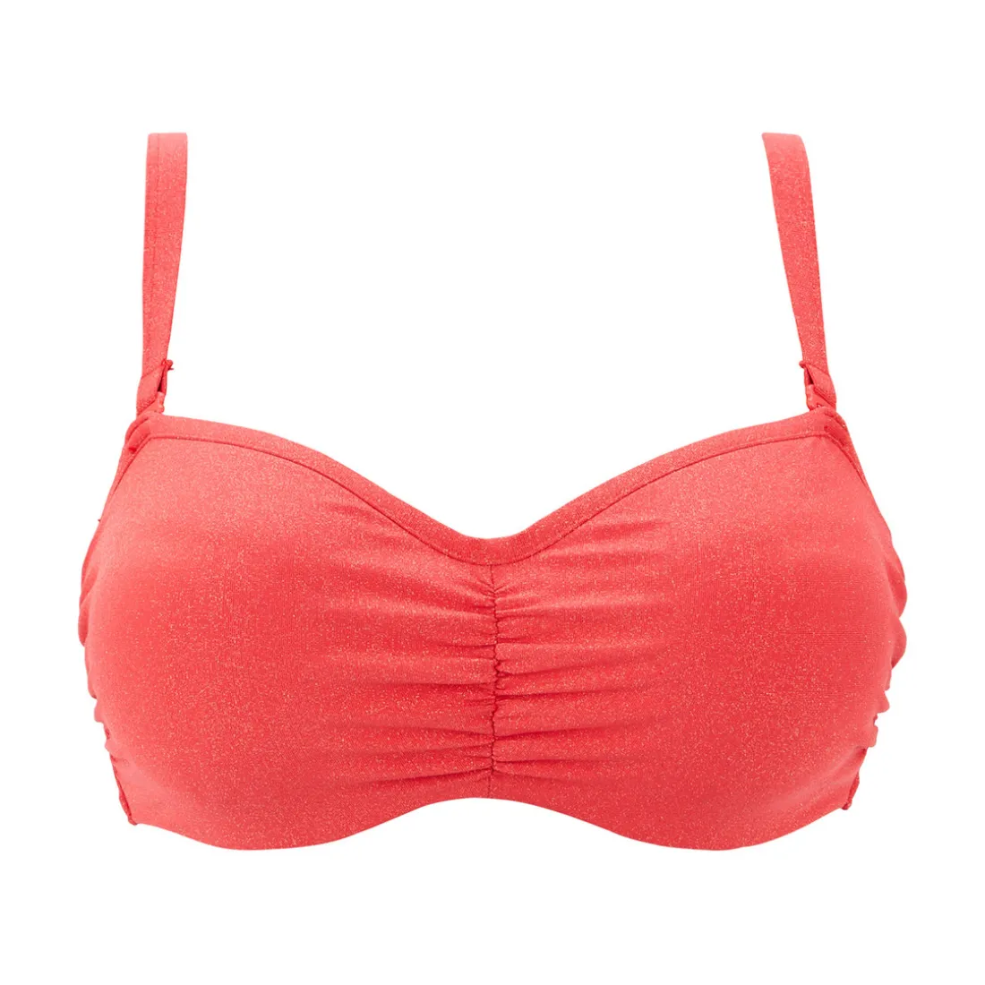 Haut de maillot de bain bandeau mousse avec armatures - Rouge