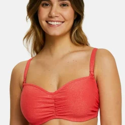 Haut de maillot de bain bandeau mousse avec armatures - Rouge