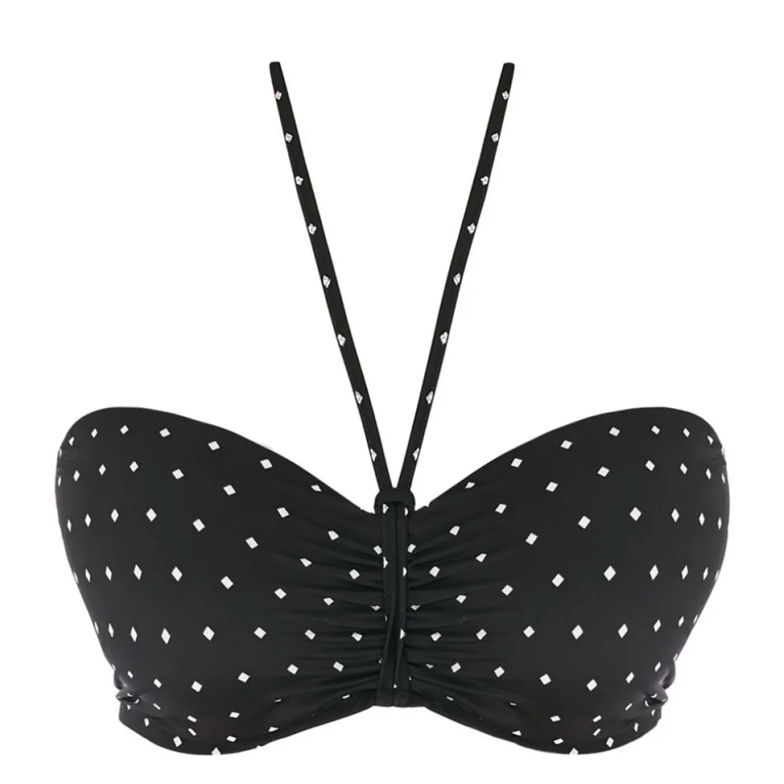 Haut de maillot de bain bandeau armatures noir