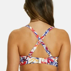 Haut de maillot de bain bandeau mousse avec armatures - Blanc Floral