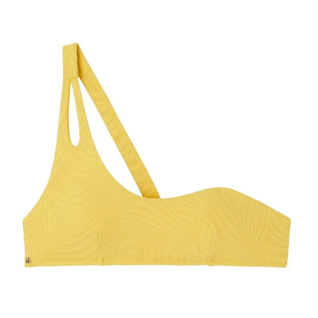 Haut de maillot de bain one shoulder jaune Mykonos