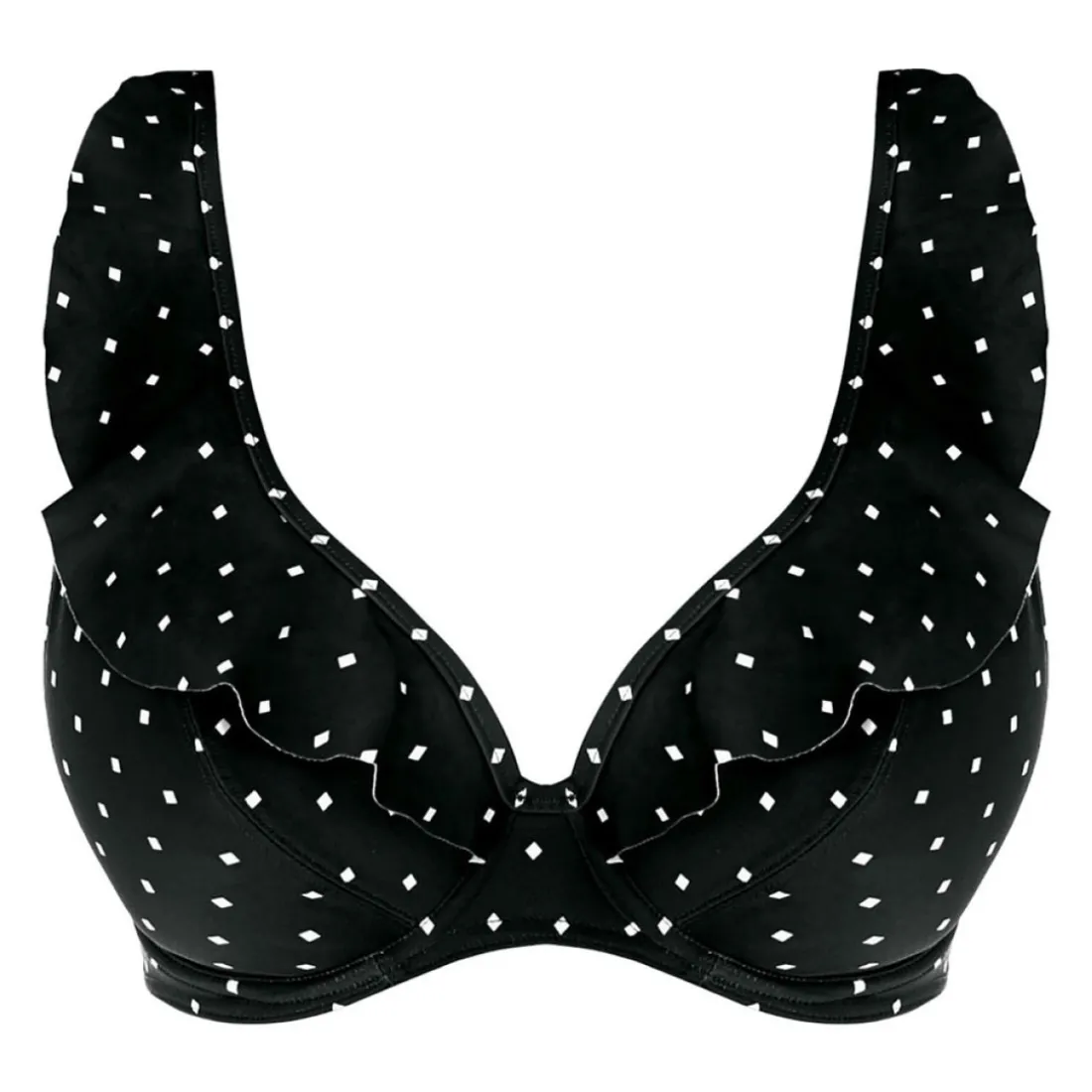 Haut de maillot de bain plongeant armatures noir JEWEL COVE