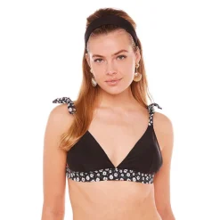 Haut de Maillot de Bain Triangle - Noir Brigitte Bardot