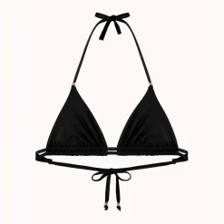 Haut de maillot de bain triangle sans armatures - Noir