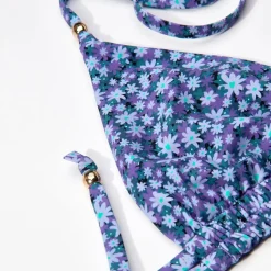Haut de maillot de bain triangle sans armature - Liberty violet