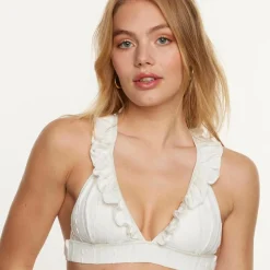 Haut de maillot de bain triangle blanc Cassis