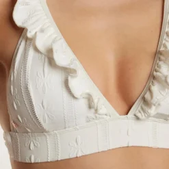 Haut de maillot de bain triangle blanc Cassis