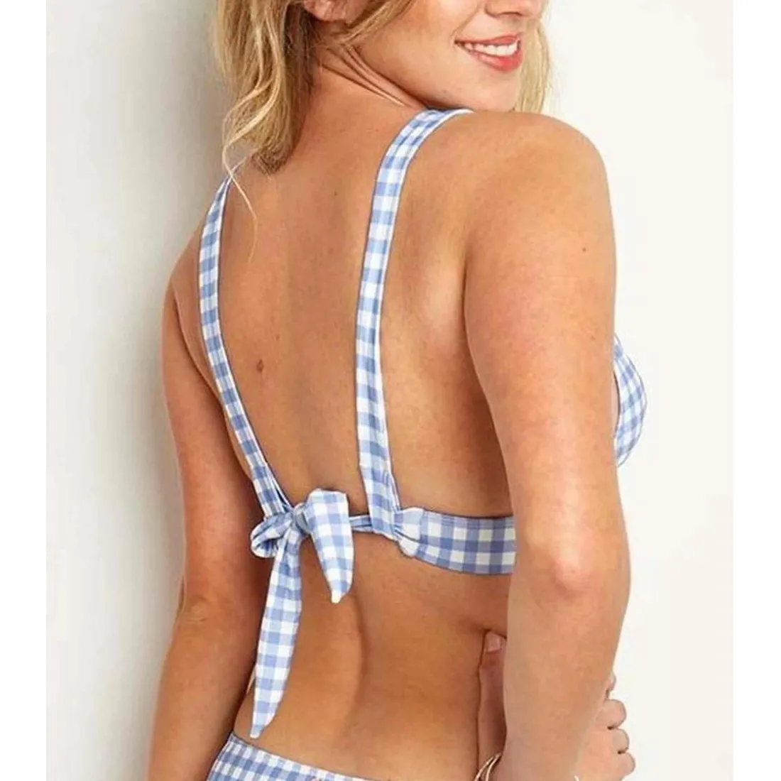 Haut de maillot de bain triangle Bleu