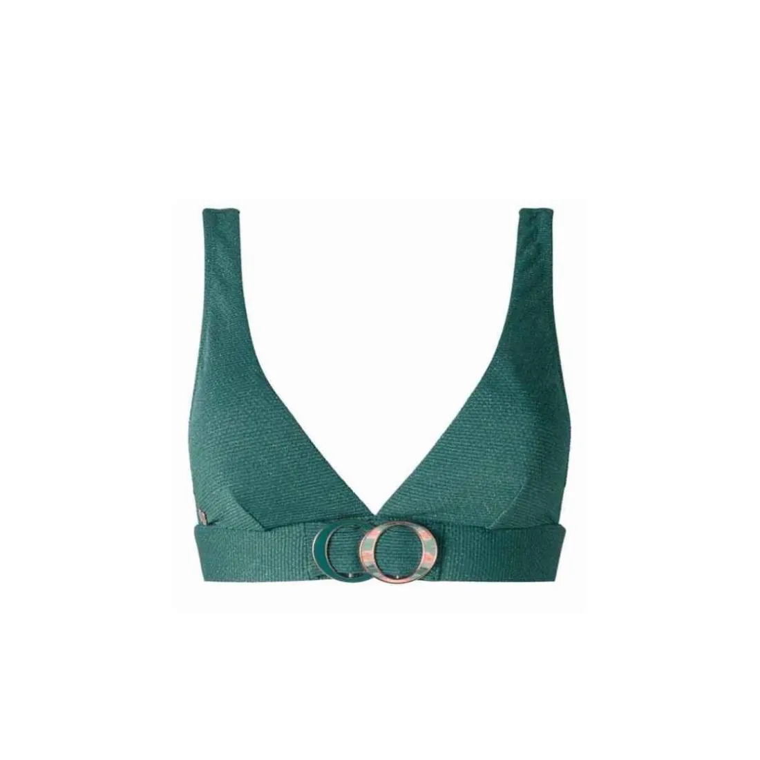 Haut de maillot de bain triangle kaki Amour vert