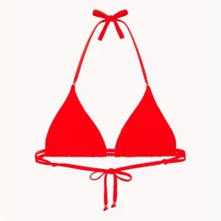 Haut de maillot de bain triangle sans armatures - Rouge