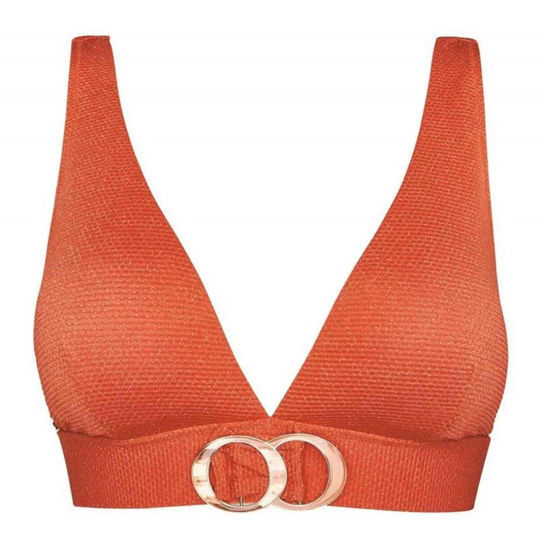 Haut de maillot de bain triangle Orange