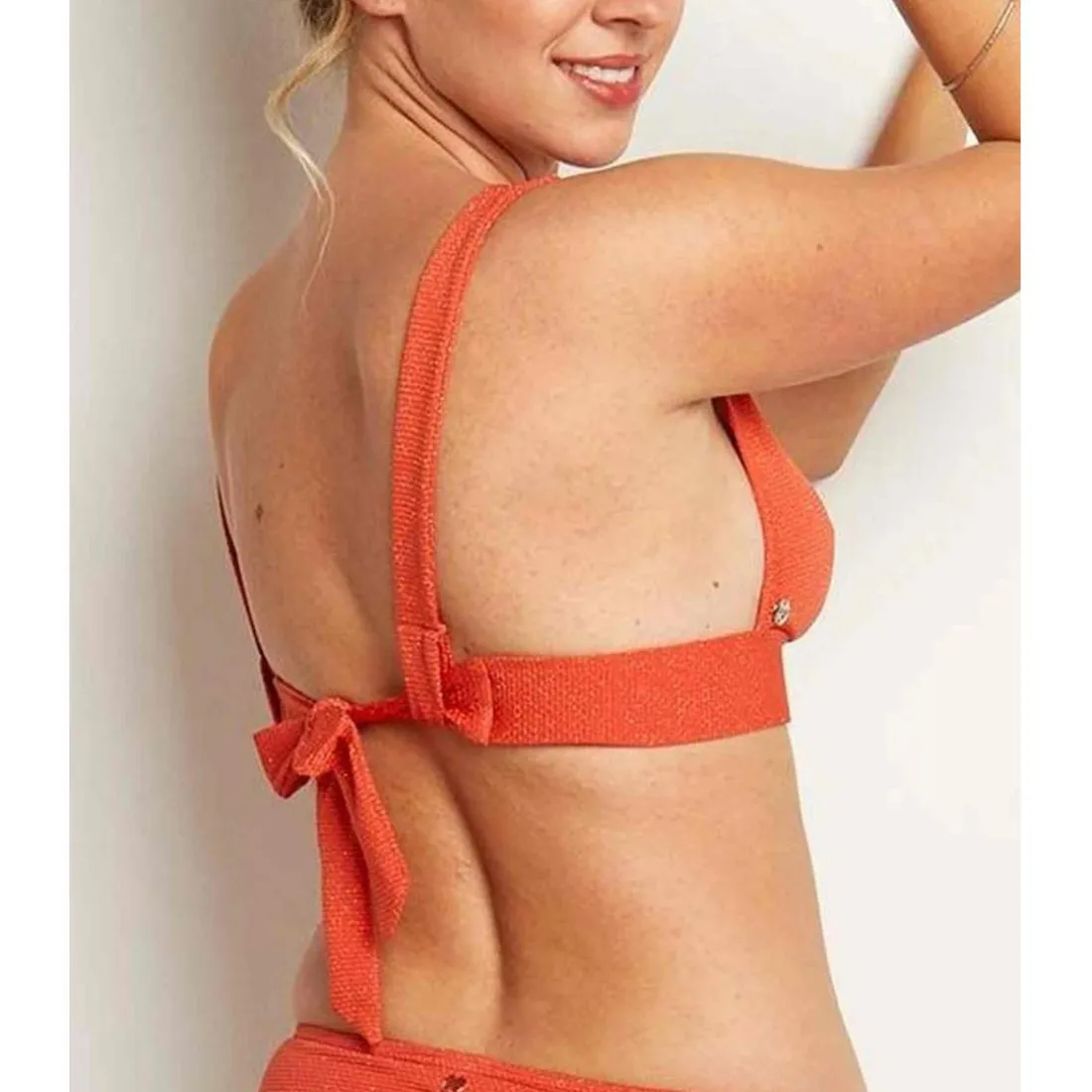 Haut de maillot de bain triangle Orange