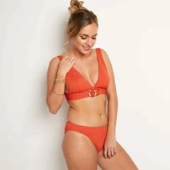 Haut de maillot de bain triangle Orange