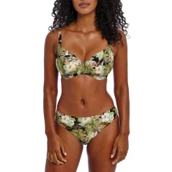 Haut de maillot plongeant noir