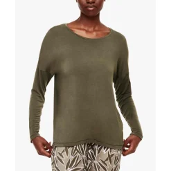 Haut de pyjama - T-shirt à manches longues - Vert Chantelle en coton modal