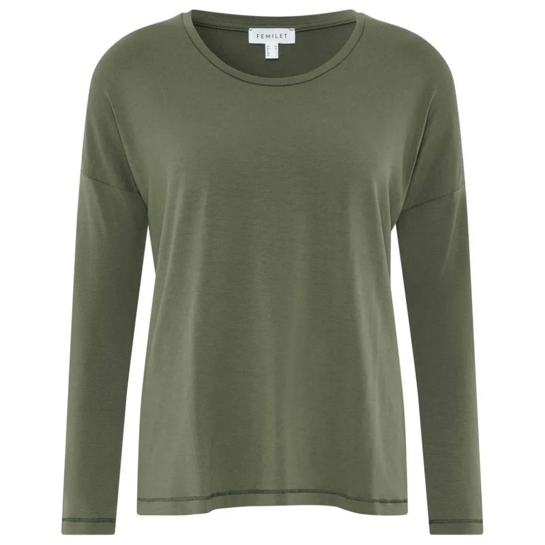Haut de pyjama - T-shirt à manches longues - Vert Chantelle en coton modal
