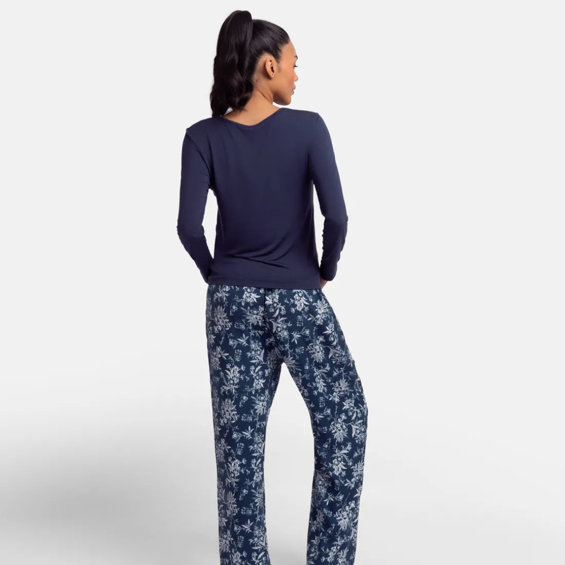 Haut de pyjama bleu
