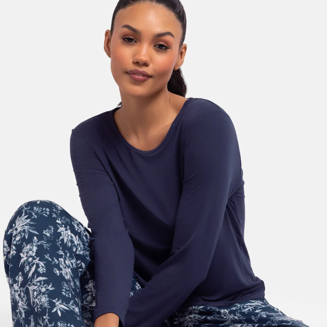 Haut de pyjama bleu