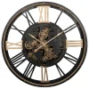 Horloge mécanique Clark métal noir