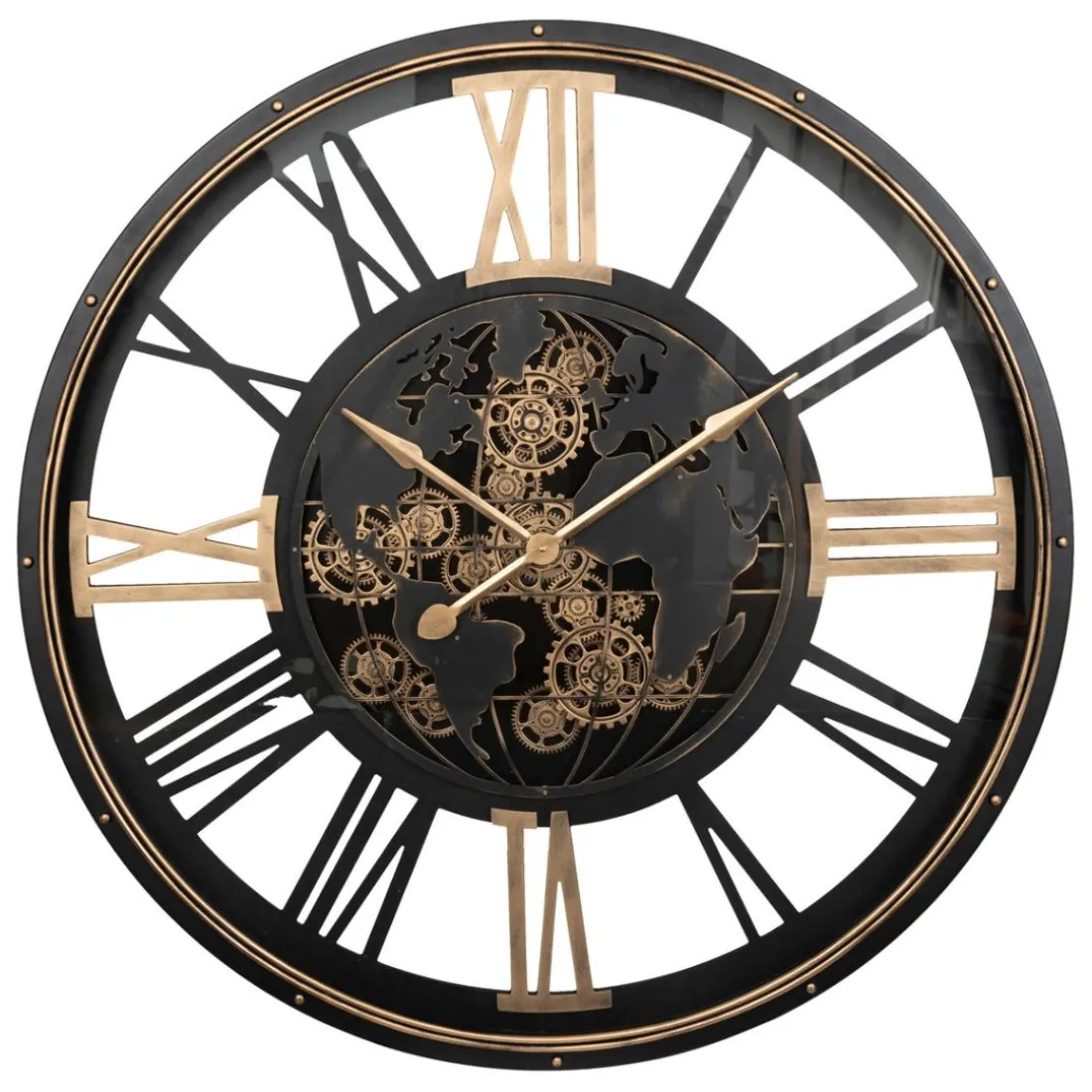Horloge mécanique Clark métal noir
