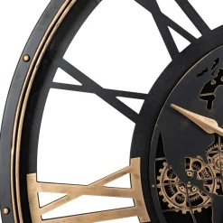 Horloge mécanique Clark métal noir