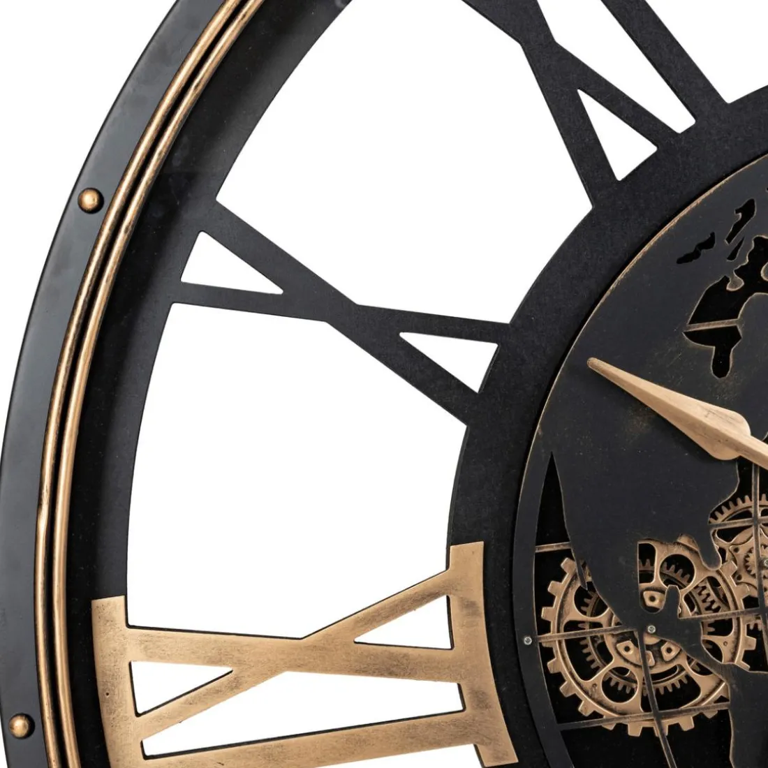 Horloge mécanique Clark métal noir