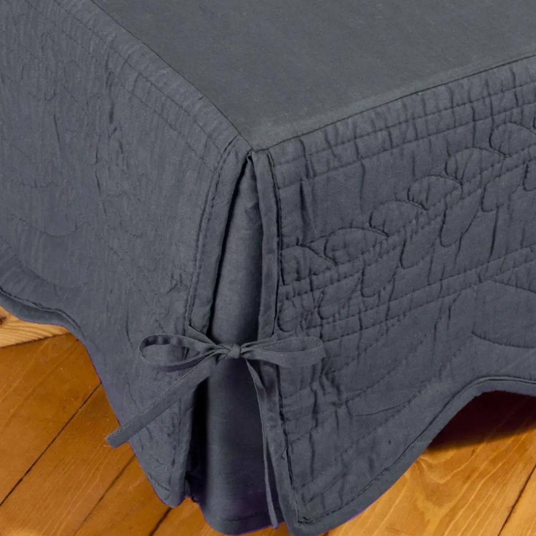 Housse cache-sommier en BOUTIS BAILLARG gris ficelle