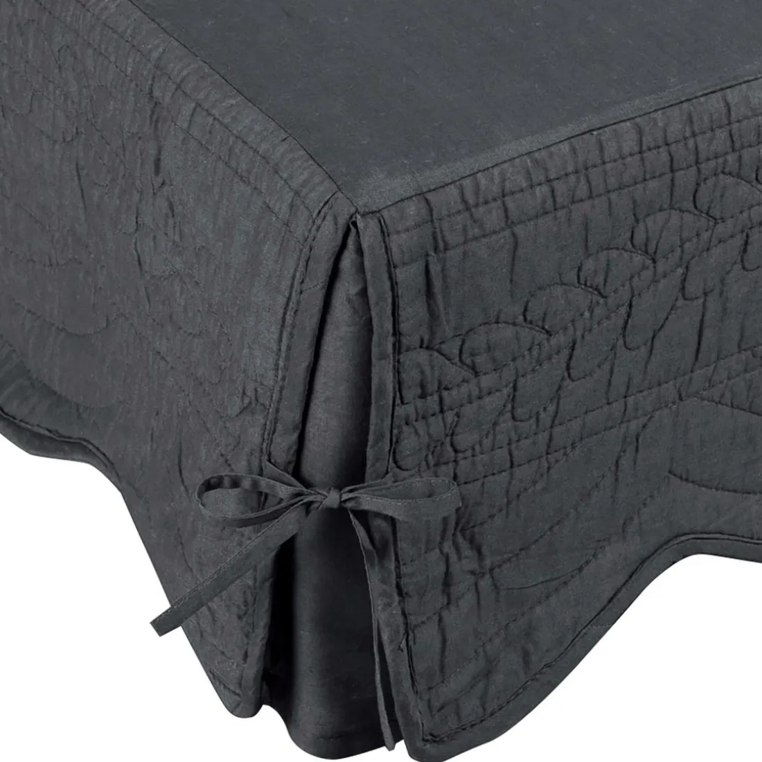 Housse cache-sommier en BOUTIS BAILLARG gris ficelle