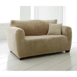 Housse canapé bi-extensibles en microfibre - écru